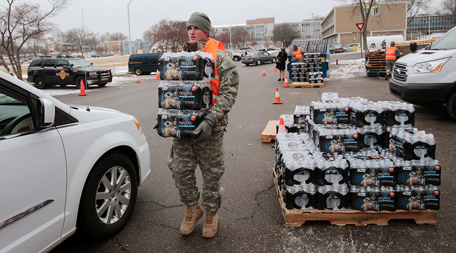 Michigan National Guard Zach Burrell © Rebecca Cook _ Reuters